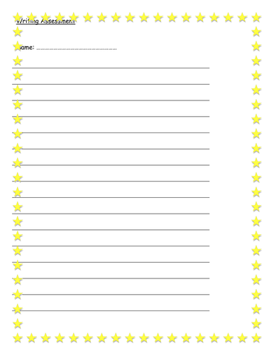 Very simple lined paper with star border by landoflearning 
