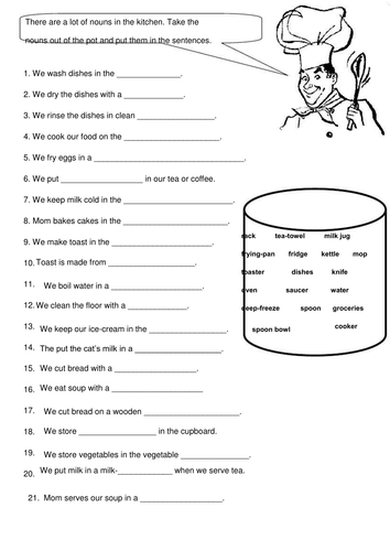 Nouns 2 Choose the correct noun for the sentence | Teaching Resources