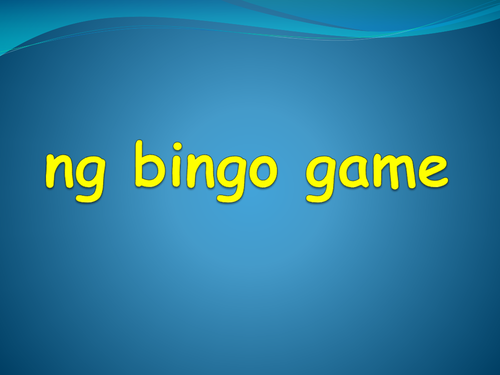 ng wrap up bingo game