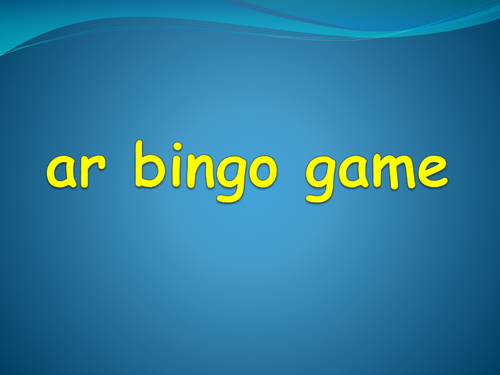 AR bingo wrap up game