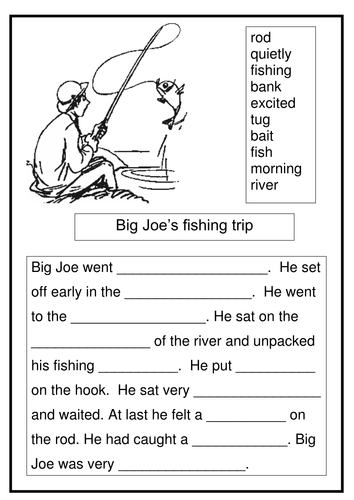 CREATIVE WRITING FISHING cloze procedure