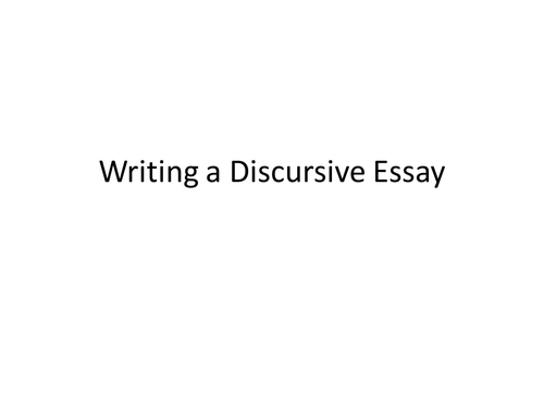 Discursive essay survival guide