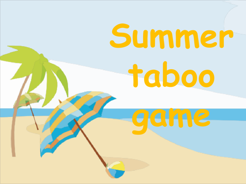 Summer Taboo Game