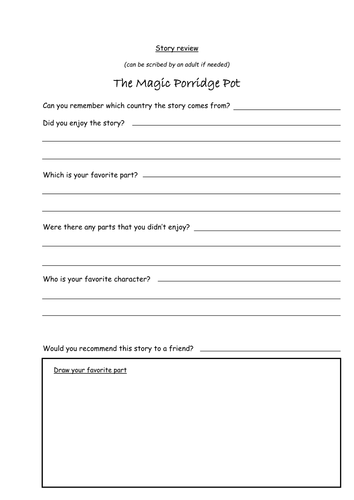 Story review for The Magic Porridge Pot