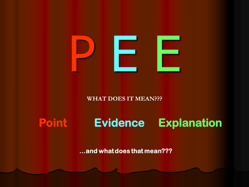 Point; Explain; Evaluate - An introduction