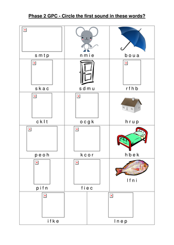 Handout/ beginning sounds | Teaching Resources