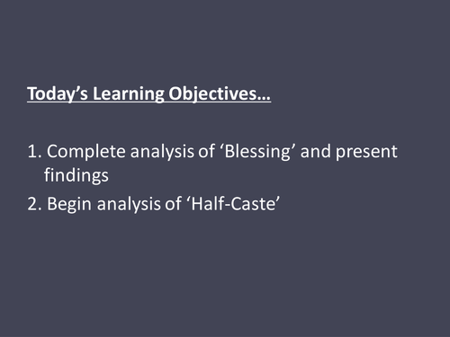 "Half Caste" (Poetry Analysis)