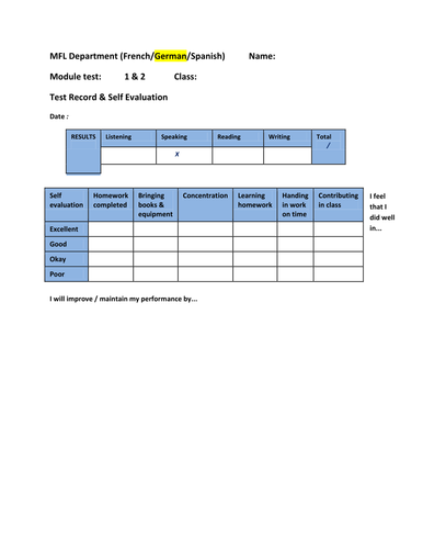 Target Sheet