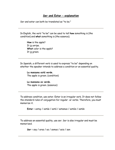 Ser & Estar