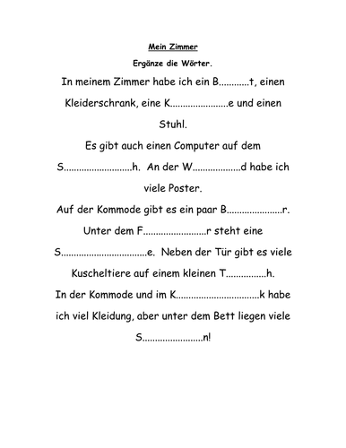 Furniture in my Room