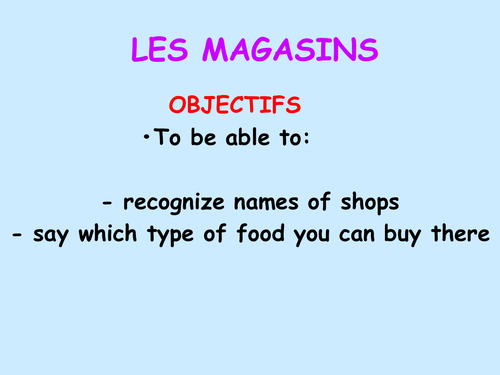 les magasins intro