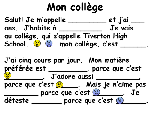 Assessment prep on School