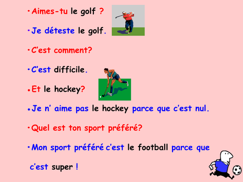 Sports with opinions speaking task