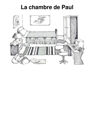 La chambre de ... writing tasks