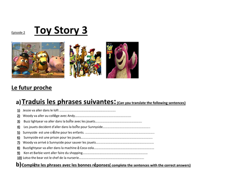 Futur proche- Toy Story 3