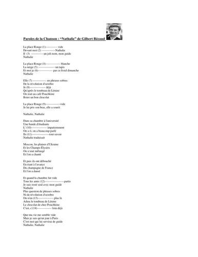 Song "Nathalie" by Gilbert Bécaud
