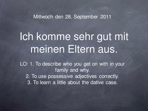 Family relationships and possessive adjectives