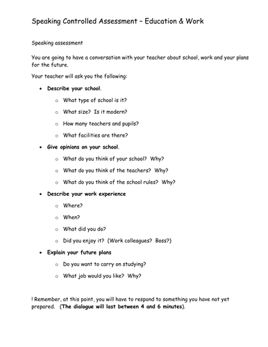 Spanish Speaking - Education & Work