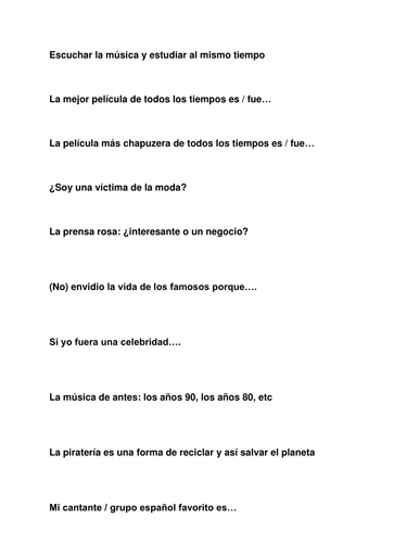 Statements Popular Culture