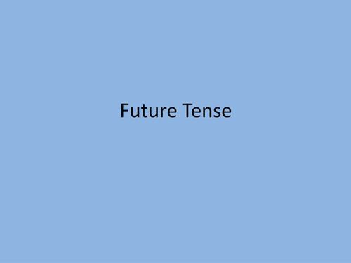 German Future Tense