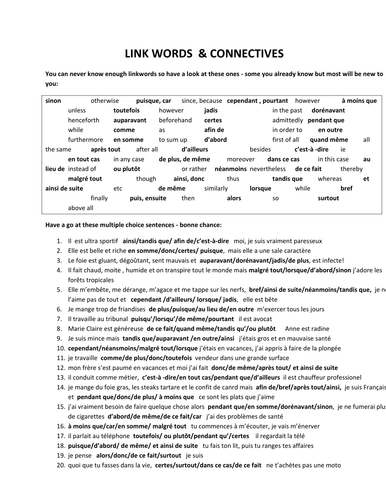 Essay connectives in french picture