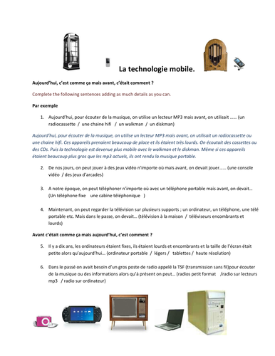 La technologie mobile | Teaching Resources