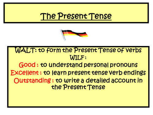 Present Tense Formation | Teaching Resources