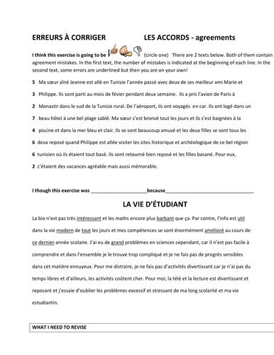 Agreements in French