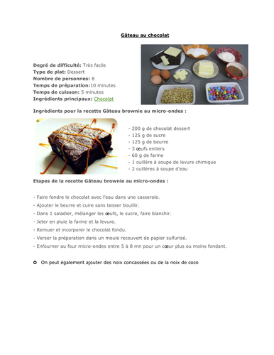 Chocolate cake recipe