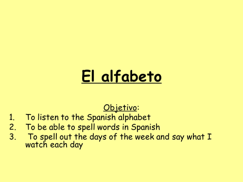Spanish alphabet
