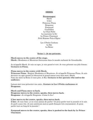 French Shrek Play