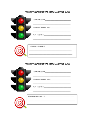 Student assessment & target setting form