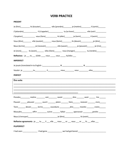 Verb practice