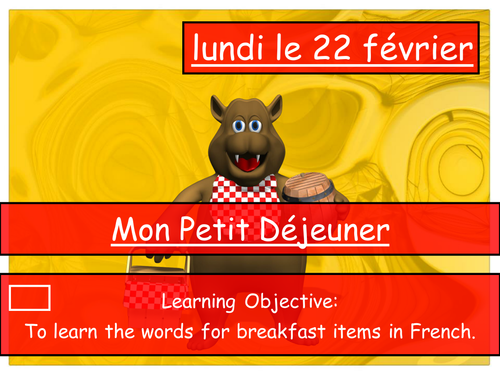 Mon Petit Déjeuner - breakfast items in French
