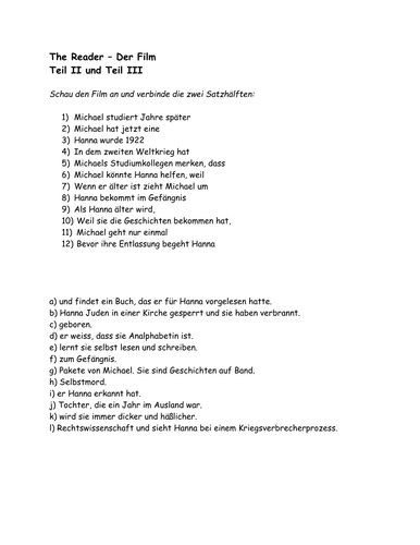 Der Vorleser FILM/ The Reader