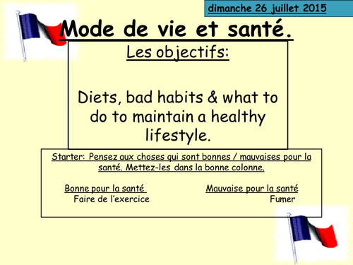 mode de vie healthy en français