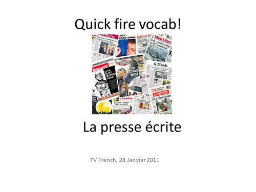 quick-fire-quiz-la-presse-teaching-resources