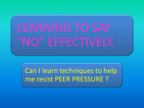 Learning to say "NO"