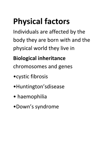 factors that affect health