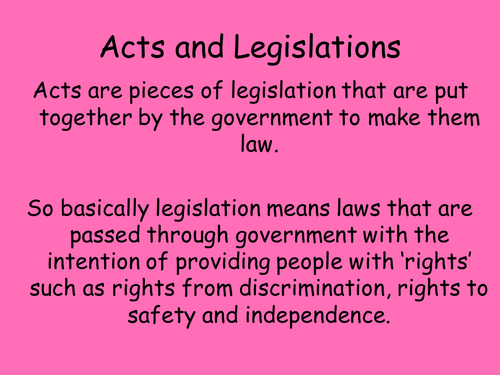 Acts and Legislations