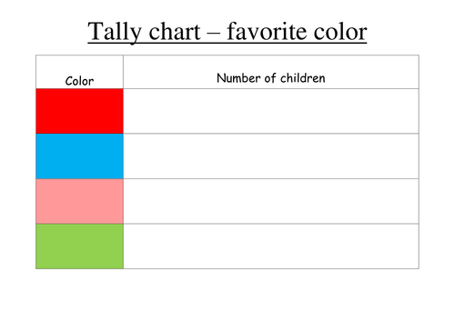 Making tally charts - favorite color