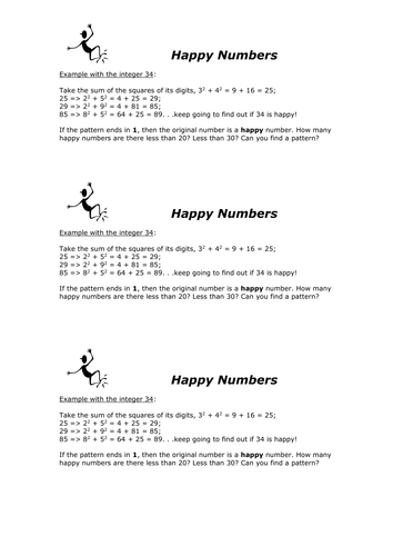 Happy Numbers by Owen134866 - Teaching Resources - TES