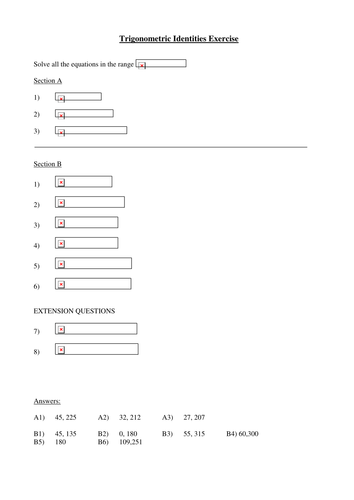 Trig equations handout