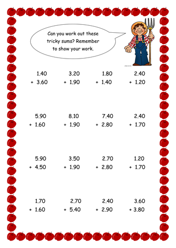 Addition with decimals