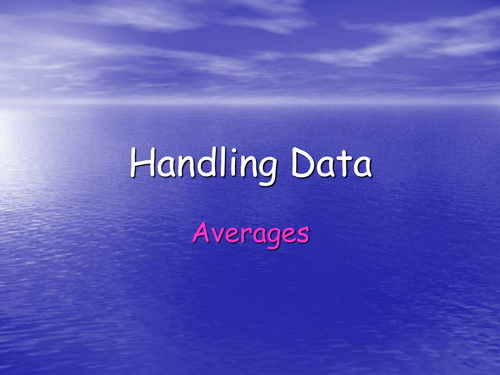 Averages