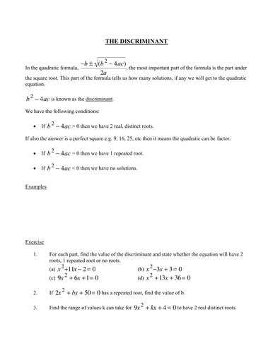 The Discriminant