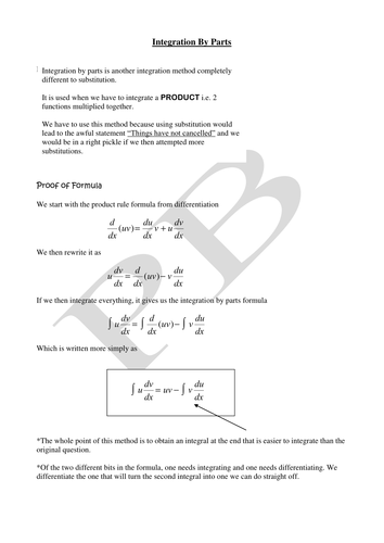 Introduction to Integration By Parts
