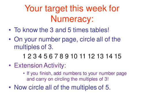 Numeracy Starter Buzz Fizz PowerPoint