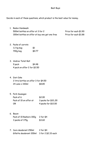 Exchange rate & best buy problems. GCSE by Tristanjones - Teaching