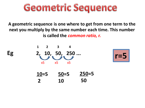 Geometric Sequence and Series - PowerPoint by Nerys.packwood ... Geometric Sequence and Series - PowerPoint by Nerys.packwood ...